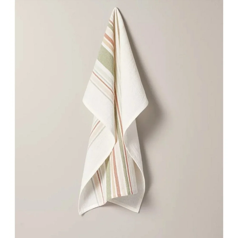 Magnolia Hearth & Hand Kitchen Flour Sack Dish Towel Rainbow Stripe New Print‎